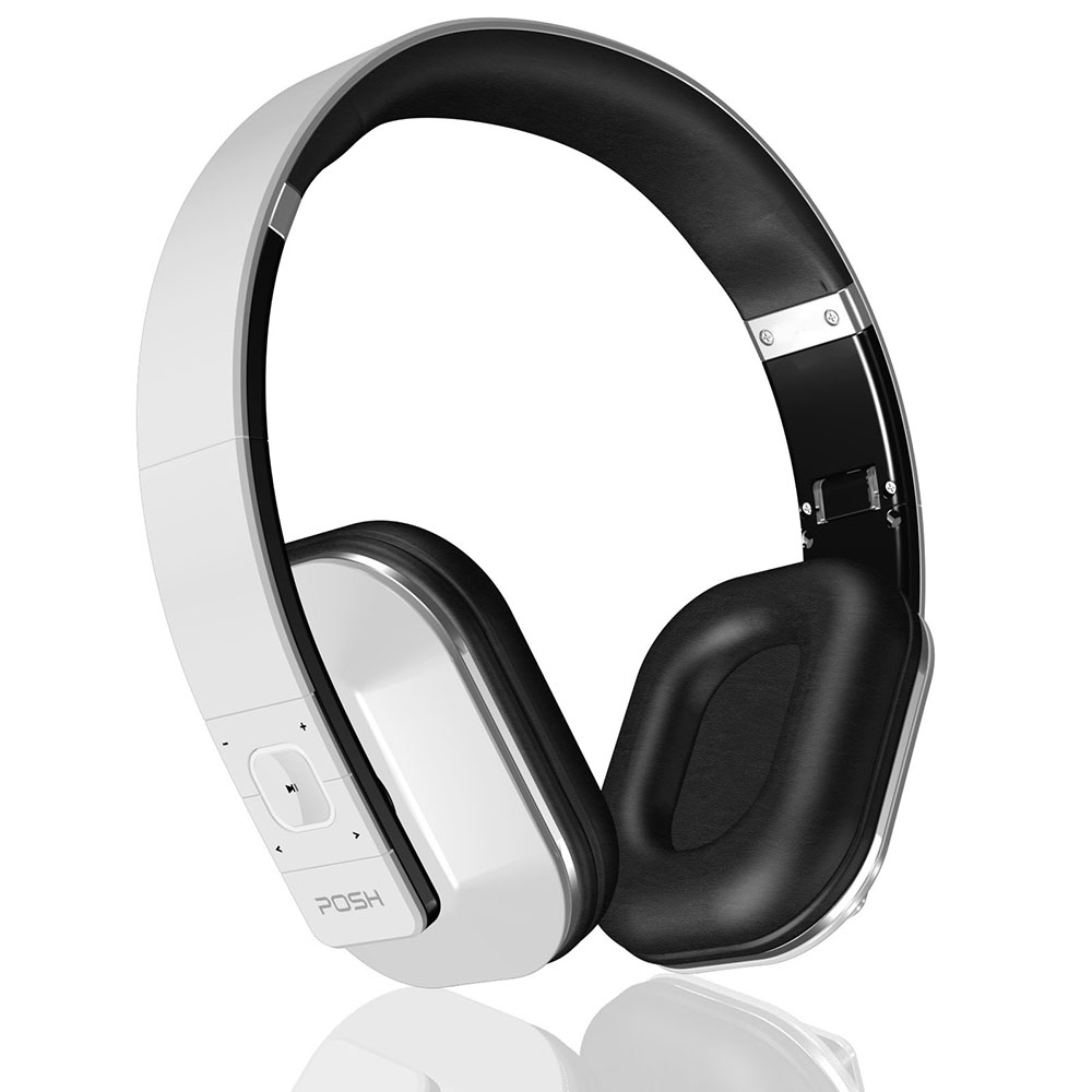 Headphone Punch Posher Alta Resolução, Tecnologia aptX, Bluetooth Wireless Sem Fio, Entrada P2 Cabo Branco