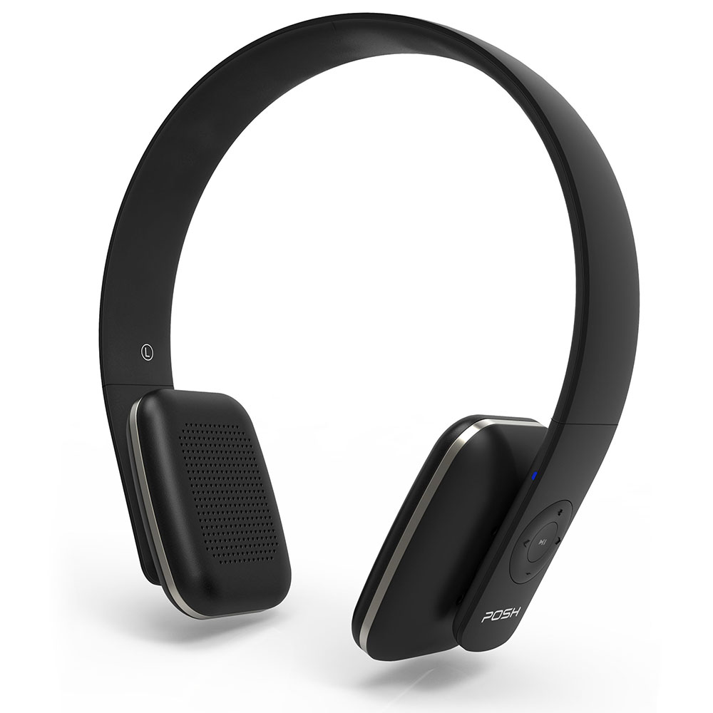 Headphone Urban Posher, Alta Resolução, Tecnologia EDR, Bluetooth Wireless Sem Fio,Microfone embutido Preto
