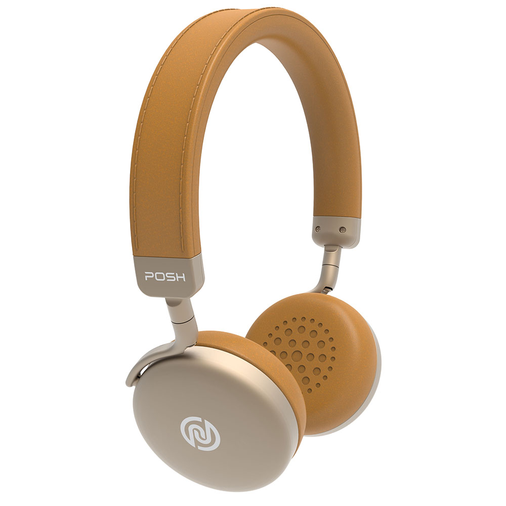Headphone Posher, Alta Resolução, Tecnologia aptX, Bluetooth Wireless Sem Fio, Entrada P2/P2 Prestige Dourado
