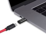 Adaptador Posher Micro USB para USB C em ABS para cabo USB Preto