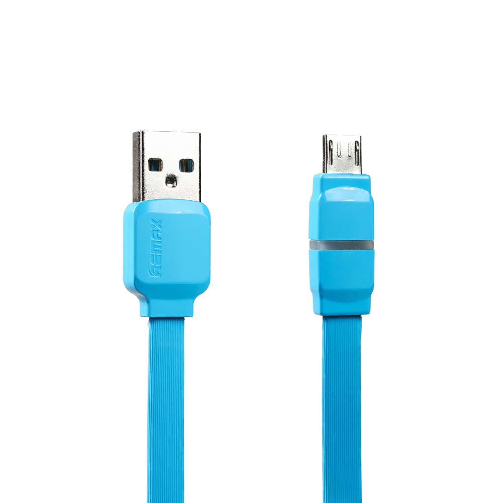 Cabo Flat Micro USB para USB LED Indicador de Carga Breathe 1M Azul