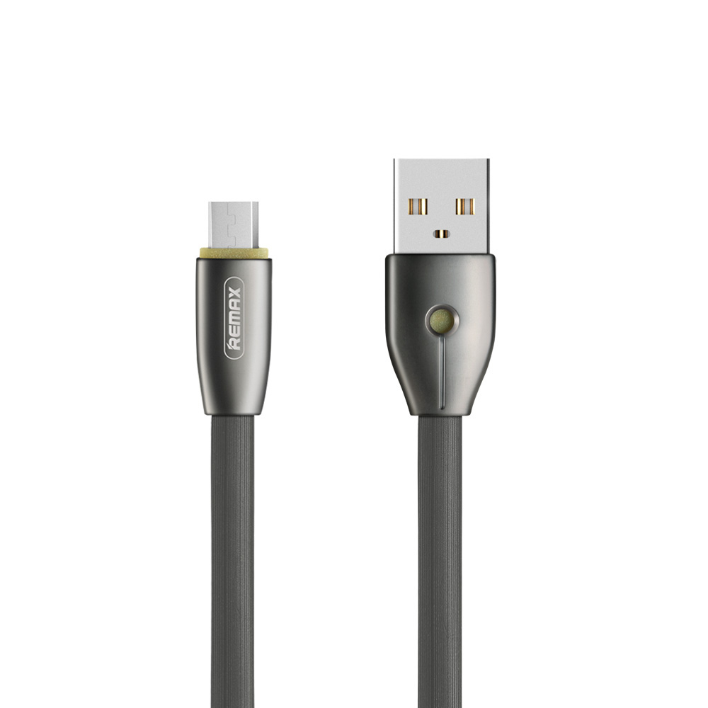 Cabo Flat Posher Micro USB para USB LED Indicador de Carga 1m Knight Preto 30_2_0_U